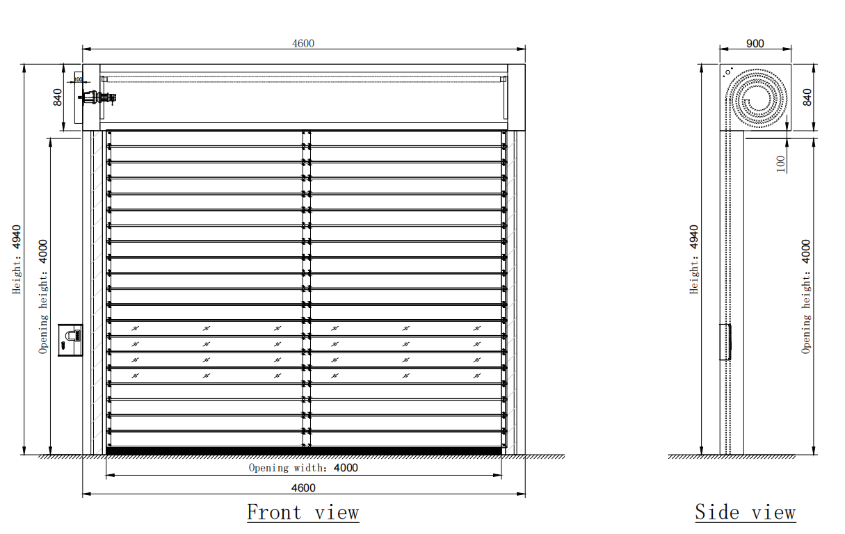 High Quality Aluminum Spiral Door